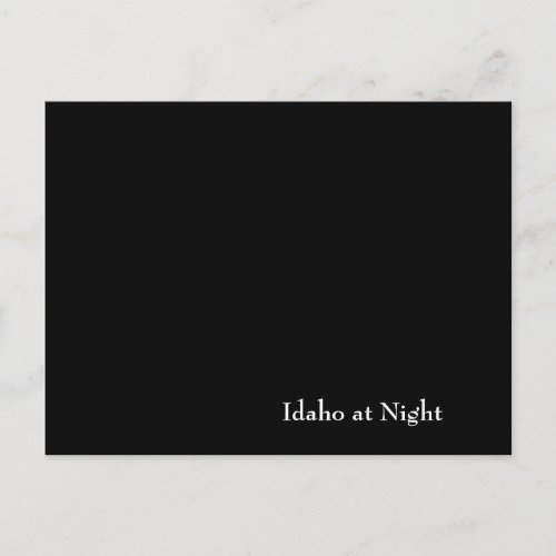 Idaho at Night Postcard