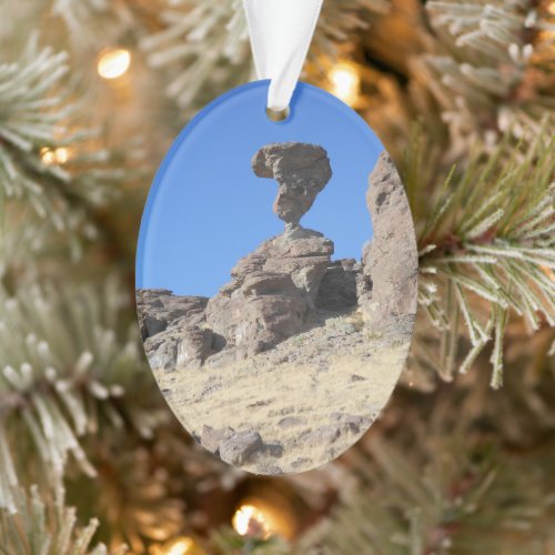 Idaho Balanced Rock Ceramic Christmas Ornament