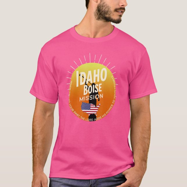 Idaho Boise Mormon Lds Mission Missionary   T-Shirt (Front)