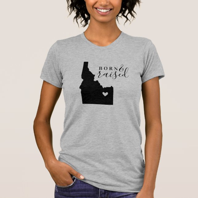 Idaho Born and Raised State Tee (Front)