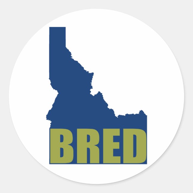 Idaho Bred Classic Round Sticker (Front)