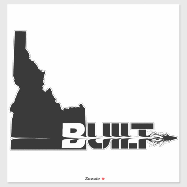 Idaho Built Bullet Sticker (Sheet)