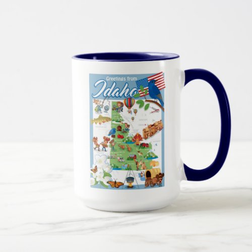 Idaho Cartoon Map Mug