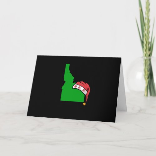 Idaho Christmas Cute Christmas Gift Green US State Card