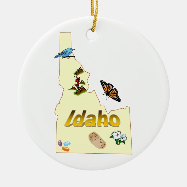 Idaho Christmas Tree Ornament (Front)