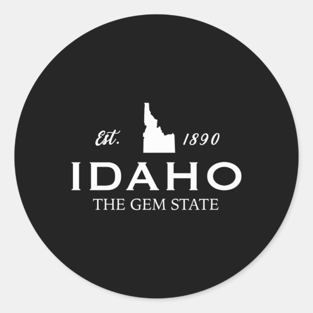 Idaho Classic Round Sticker (Front)