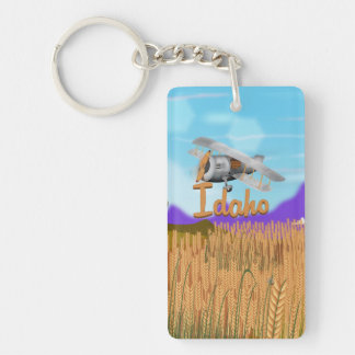 Idaho Crop Farming Cartoon Keychain