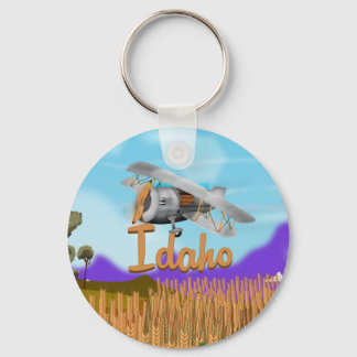 Idaho Crop Farming Cartoon Keychain