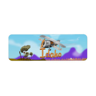 Idaho Crop Farming Cartoon Label