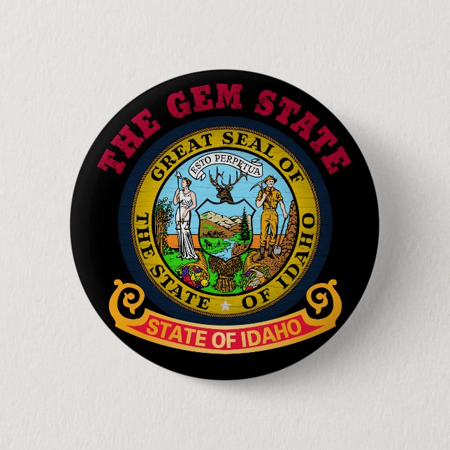 IDAHO CROSSROADS STATE FLAG BUTTON (Front)