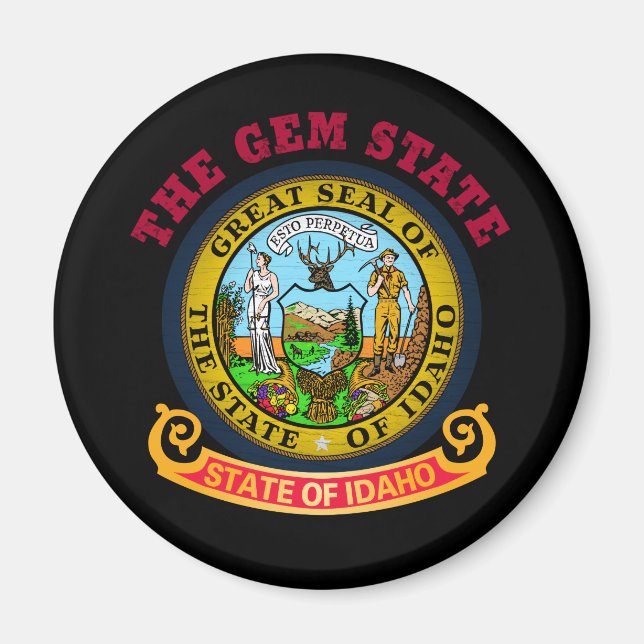 IDAHO CROSSROADS STATE FLAG MAGNET (Front)