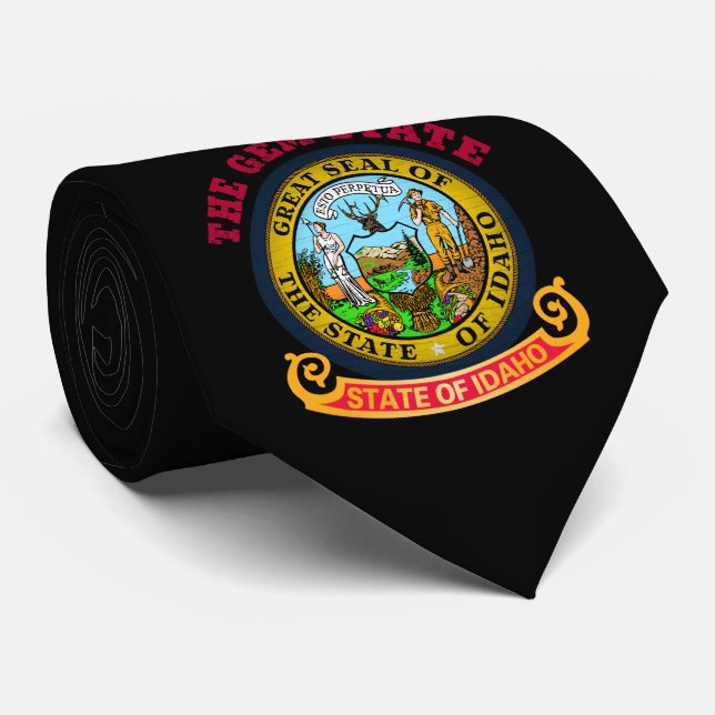 IDAHO CROSSROADS STATE FLAG NECK TIE (Rolled)