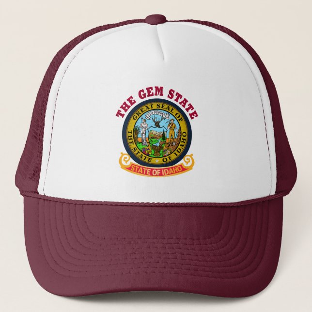 IDAHO CROSSROADS STATE FLAG TRUCKER HAT (Front)