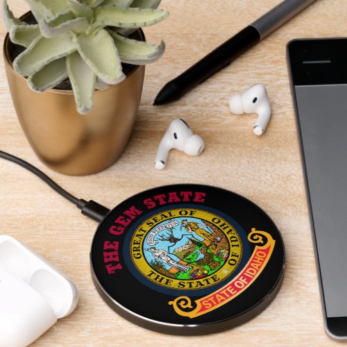 IDAHO CROSSROADS STATE FLAG WIRELESS CHARGER 