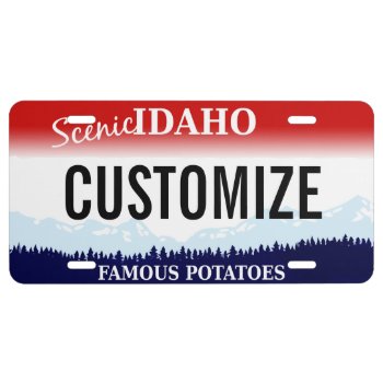 Idaho Custom License Plate by StargazerDesigns at Zazzle