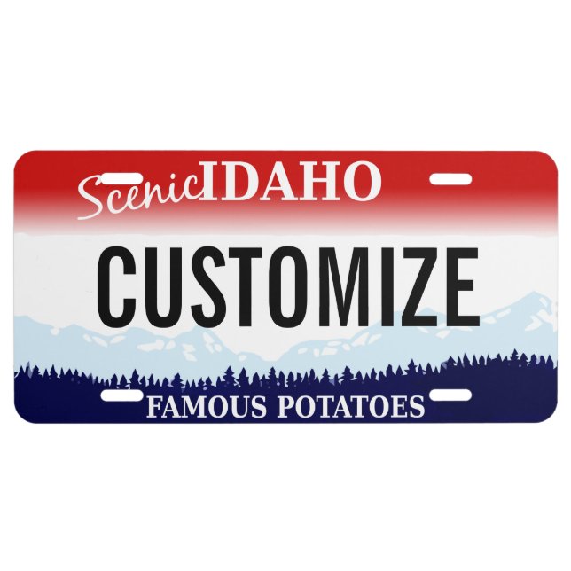 Idaho Custom License Plate (Front)