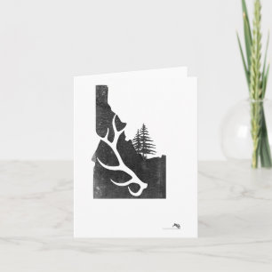 Idaho Elk Hunter With Antler Shed Card