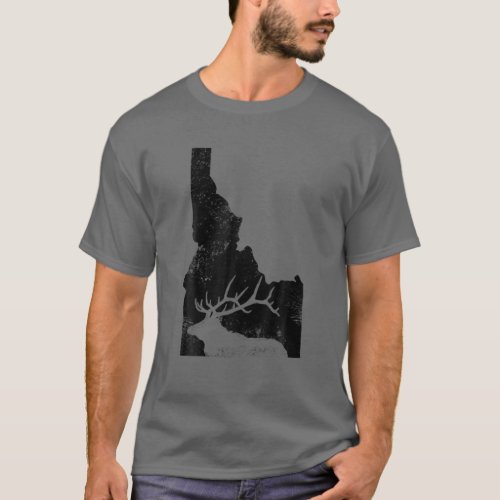 Idaho Elk Hunting Funny USA State ID Hunter Gift M T_Shirt