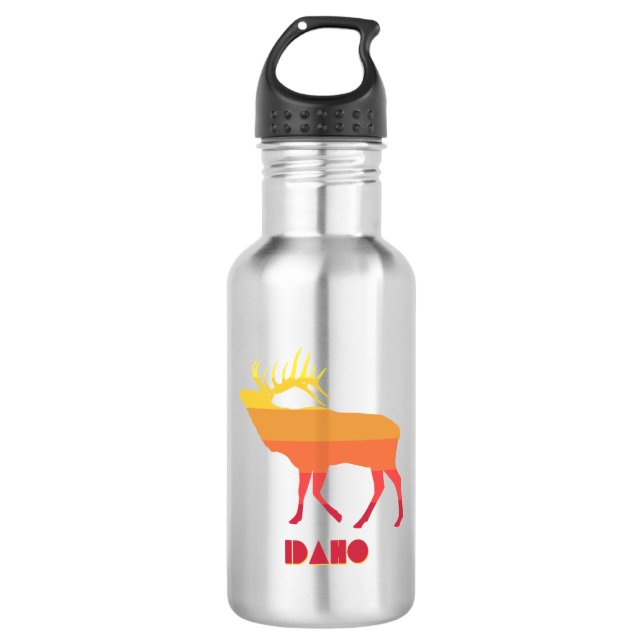 Idaho Elk Stainless Steel Water Bottle (Front)