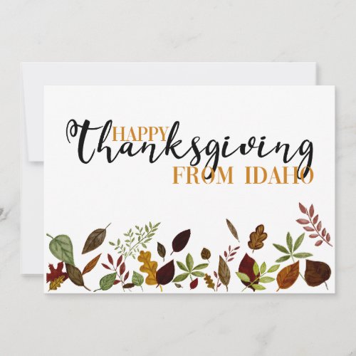 Idaho Fall Foliage Thanksgiving Card