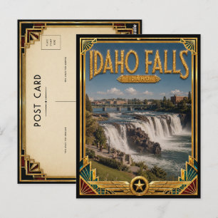 Idaho Falls Idaho Vintage Art Deco Golden Age Postcard