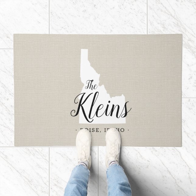 Idaho Family Monogram State Doormat (Indoor)