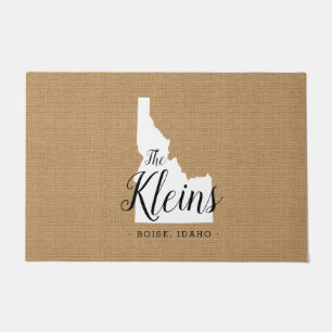 Idaho Family Monogram State Doormat