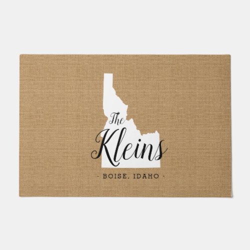 Idaho Family Monogram State Doormat