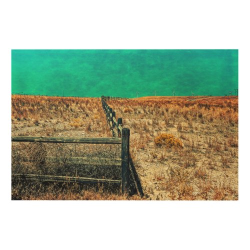 Idaho Fence Line 36 X 24 Wood Wall Art