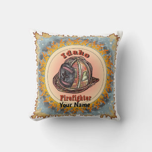 Idaho Firefighter Throw Pillow