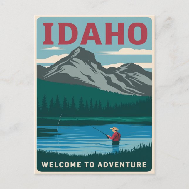 Idaho Fishing Adventure Postcard (Front)