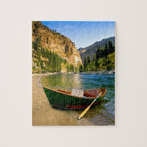 IDAHO Fishing boat on a sandy beach in the Jigsaw Puzzle