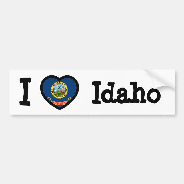Idaho Flag Bumper Sticker (Front)