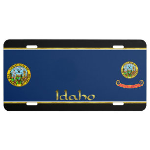 Idaho flag license plate