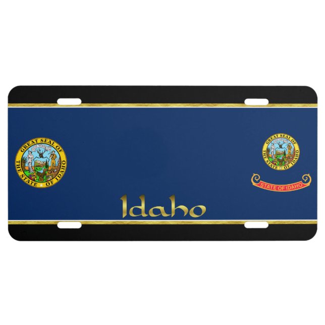 Idaho flag license plate (Front)
