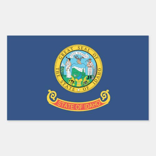 Idaho Flag Rectangular Sticker