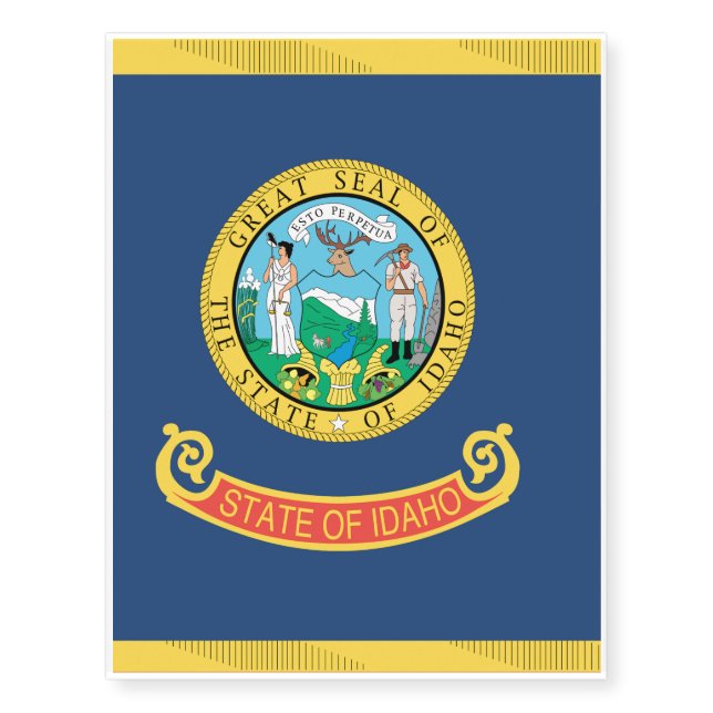 IDAHO Flag Temporary Tattoos (Front)
