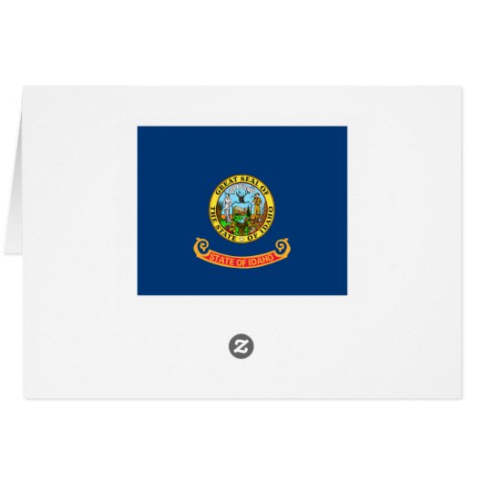 Idaho Flag: the Gem State, America Mountain West (Back Horizontal)