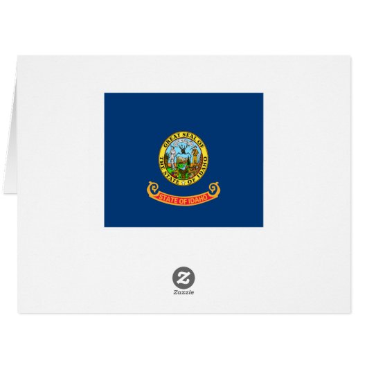 Idaho Flag: the Gem State, America Mountain West (Back Horizontal)