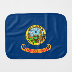 Idaho Flag: the Gem State, America Mountain West Baby Burp Cloth