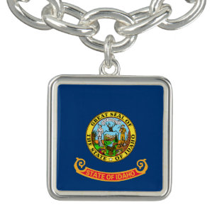 Idaho Flag: the Gem State, America Mountain West Bracelet