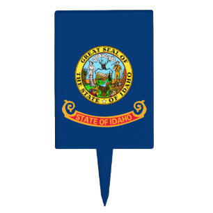 Idaho Flag: the Gem State, America Mountain West Cake Topper