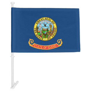 Idaho Flag: the Gem State, America Mountain West Car Flag