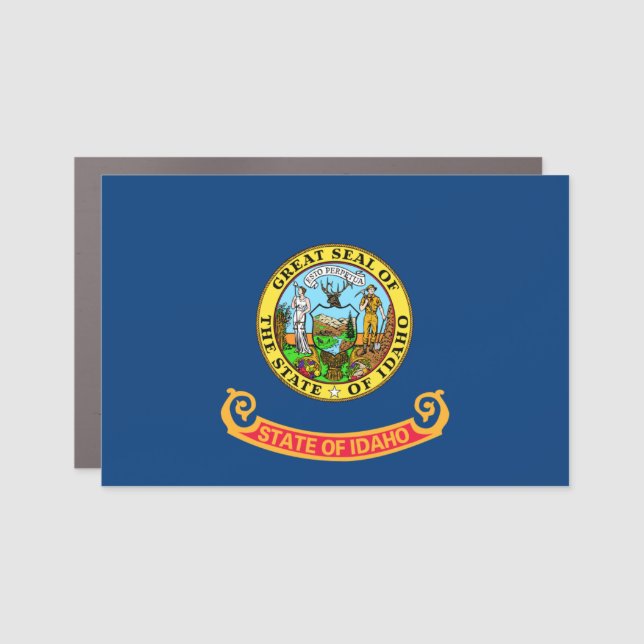 Idaho Flag: the Gem State, America Mountain West Car Magnet (Front)