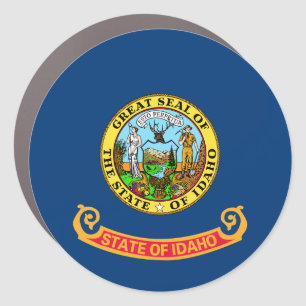 Idaho Flag: the Gem State, America Mountain West Car Magnet