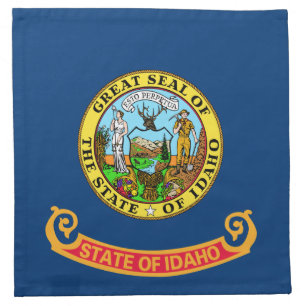Idaho Flag: the Gem State, America Mountain West Cloth Napkin