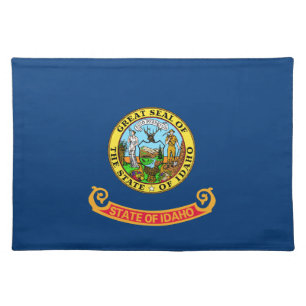 Idaho Flag: the Gem State, America Mountain West Cloth Placemat