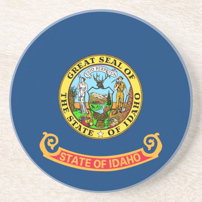 Idaho Flag: the Gem State, America Mountain West Coaster (Front)