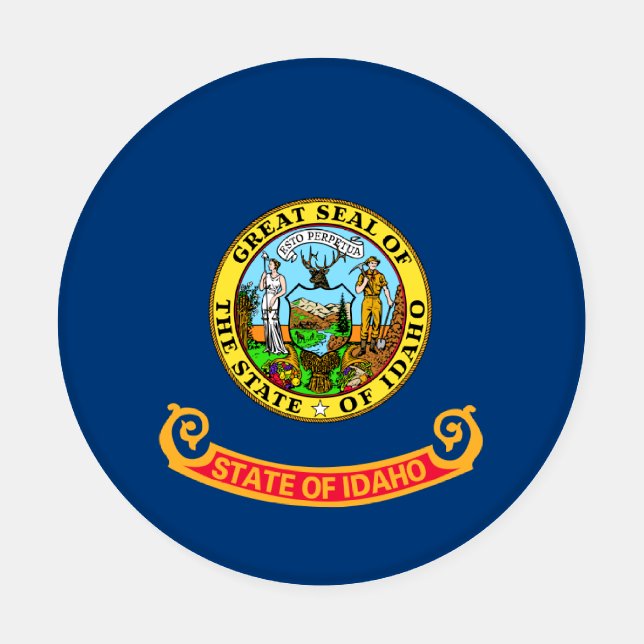 Idaho Flag: the Gem State, America Mountain West Coaster Set (Single)