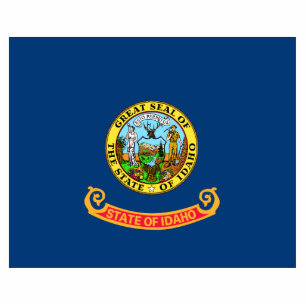 Idaho Flag: the Gem State, America Mountain West Cutout